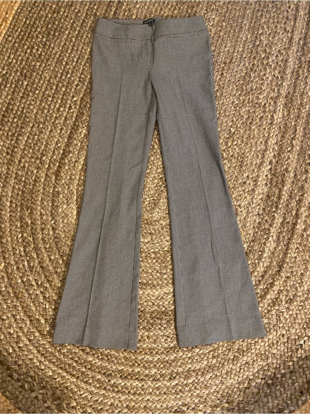 le chateau Black and White Micro Houndstooth Dress Pants